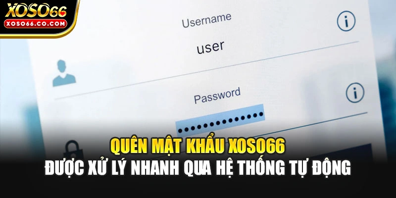Quên mật khẩu XOSO66 được xử lý nhanh qua hệ thống tự động